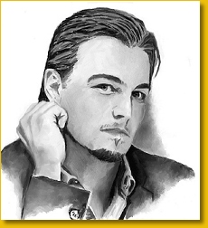 Leonardo DiCaprio - See the full size colour image on my sketches page.